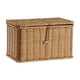 thumbnail image 3 of Canasta de almacenamiento con tapa Organizador doméstico de almacenamiento Rectangular para la mesa de la sala de estar Pantelera de baño de cocina de 24CMX14CMX14CM, 3 of 5