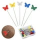 thumbnail image 4 of Juego de 200 alfileres de acolchado con forma de mariposa y cabeza plana, colores variados, 4 of 8