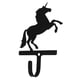 thumbnail image 1 of Gancho de pared pequeño de hierro forjado con unicornio, negro, 1 of 1