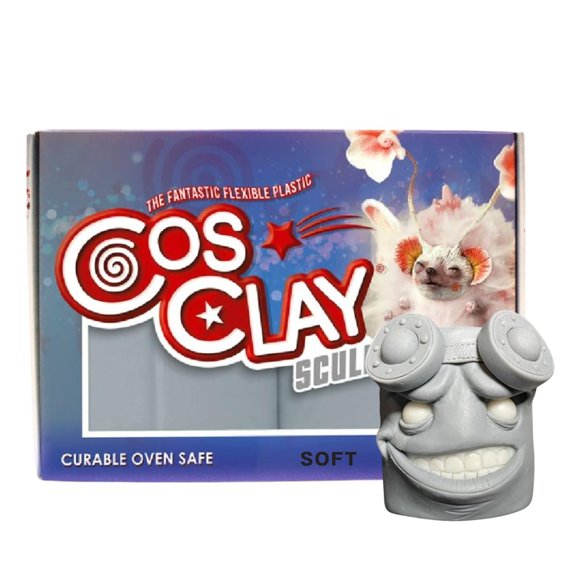 Material para Escultura Cosclay Gris Suave Arcilla Polimérica Flexible