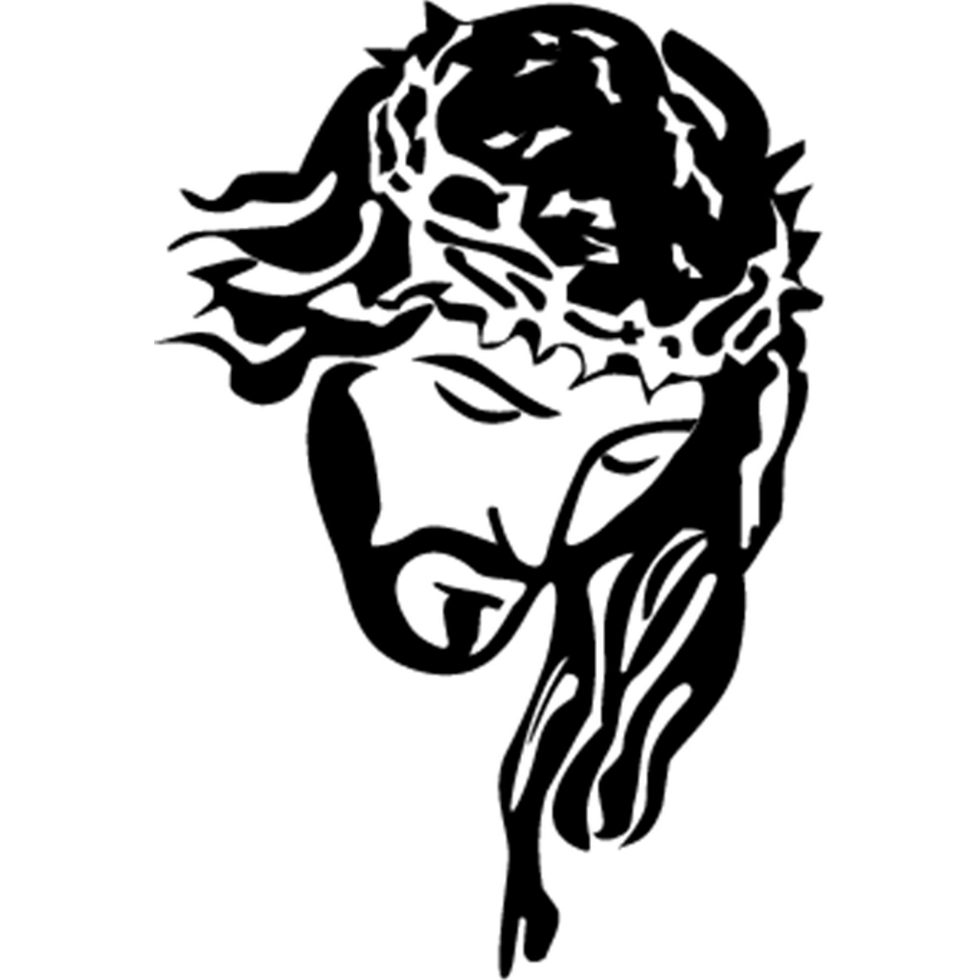 Rienda Libre - Sticker Jesús Corona De Espinas Jesucristo Salvación Auto
