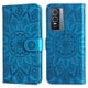 thumbnail image 1 of Funda tipo cartera FOXDOCK para Vivo Y76s , diseño girasol en relieve, cuero PU, cierre magnético, soporte y tarjetero, 1 of 5