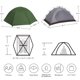 thumbnail image 2 of Tienda Naturehike 4 Estaciones Impermeable para 2 Personas para Camping de Invierno, 2 of 8