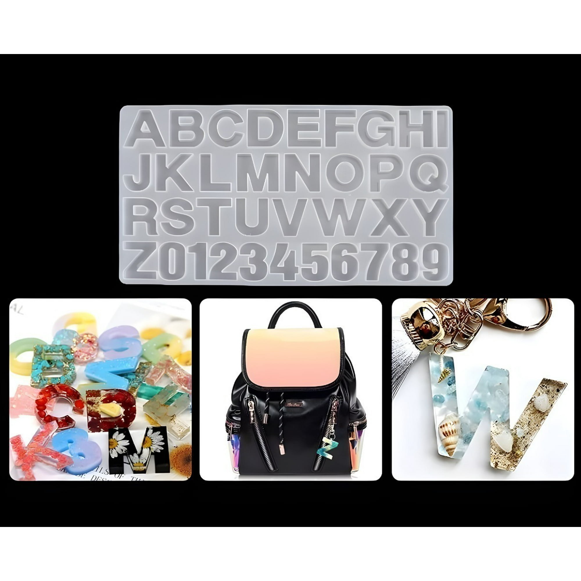 Genérico - Molde De Silicona Letras Moldes Silicona Reposteria 36 Cavid