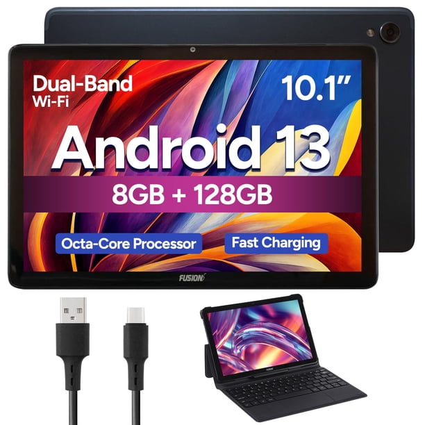 Tablet Fusion5 F202 8 GB de RAM, 128 GB de almacenamiento, pantalla de 10,1'' Android 13