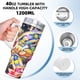thumbnail image 5 of Kirby Vaso aislado de acero inoxidable con asa, diseño temático, regalo para familia, amigos y fans; incluye pajita y encaja en el portavasos estándar, 40 oz, 5 of 6