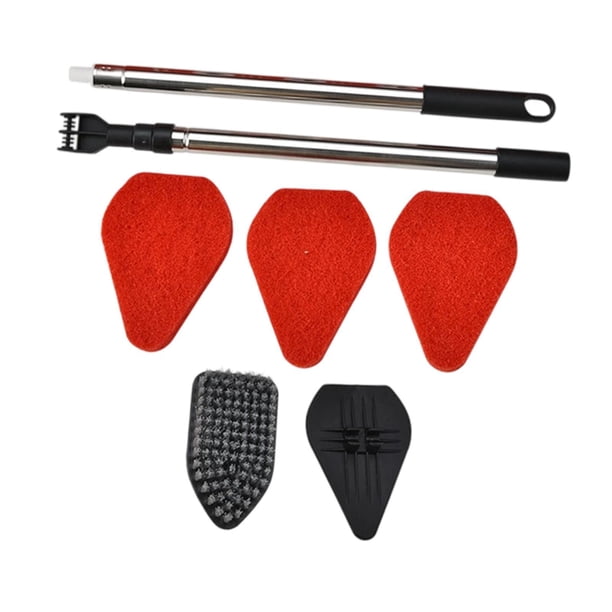 Cepillo de limpieza para ducha, cepillo de limpieza para azulejos de bañera, sin rayones, de mano, con mango extensible, ángulo ajustable para lavabos