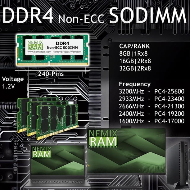 Memoria para laptop NEMIX RAM 32 GB 2x16 GB DDR4 3200 MHz SODIMM