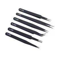 Genérico - Set De 6 Pinzas Antiestática De Acero Inoxidable