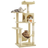 Cat Tree Feandrea Cat Tower, De Felpa, 140 Cm, Con Rascadores