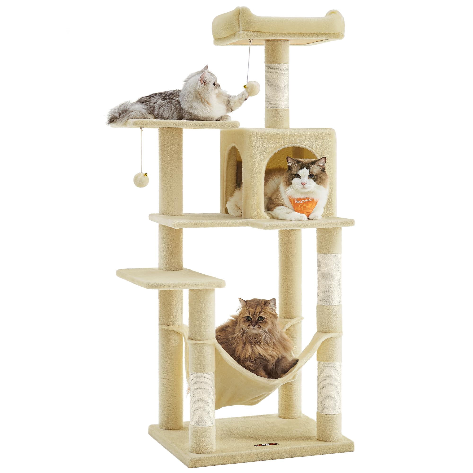 Cat Tree Feandrea Cat Tower, De Felpa, 140 Cm, Con Rascadores