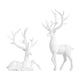 thumbnail image 1 of Par de estatuas de resina de alce, esculturas de renos, decoración del Día de San Valentín, figuras de animales, figuras de ciervos para estantería y Blanco, 1 of 5