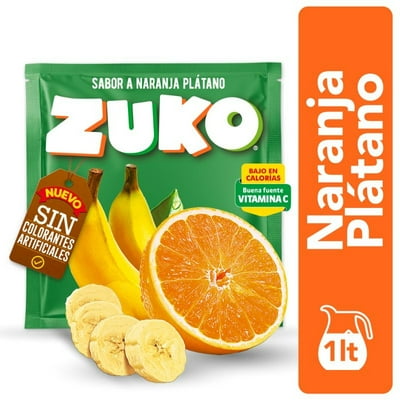 Refresco Sabor Naranja Plátano Sobre 15 G Zuko
