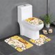 thumbnail image 1 of Pompompurin Juego de 3 alfombras de baño de coral fleece: tapete de baño + alfombra de inodoro en forma de U + funda de tapa de inodoro en forma de O, 1 of 6