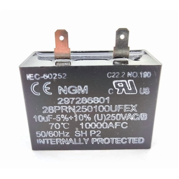 Capacitor de marcha para refrigerador 297286801 10 µF 250 V