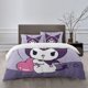 thumbnail image 1 of Kuromi Bedding Sets Bed Cartoon Duvet Cover Lightweight 3 Piece Bet Sets for Kids Boys Girls, 1 of 4