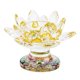 thumbnail image 4 of Candelabro De Cristal De Flor De Loto Candelabro Decoración De Fiesta En Casa Amarillo, 4 of 5