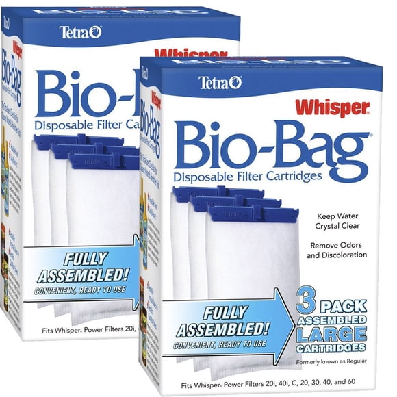 Cartuchos de filtro Tetra Whisper ATS26170 BioBag Large, 6 unidades