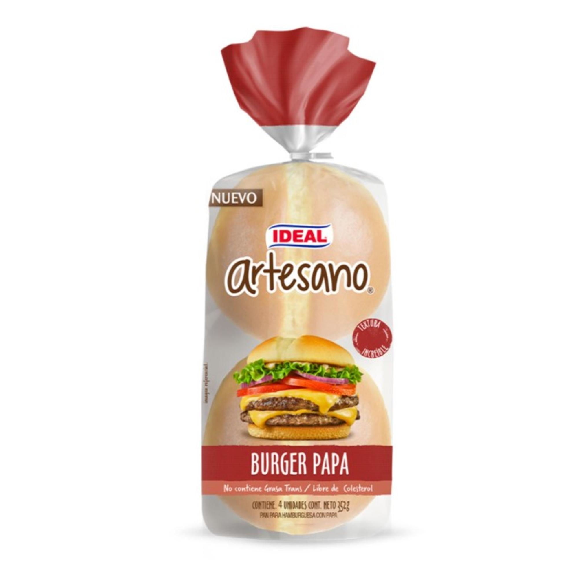 Pan De Hamburguesa Papa Artesano 4 Un 352 g Ideal