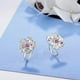 thumbnail image 3 of Lindos Aros Plata 925 Clip Flores Cerezo Rosa Purpura Joyas purpura Talla única, 3 of 4