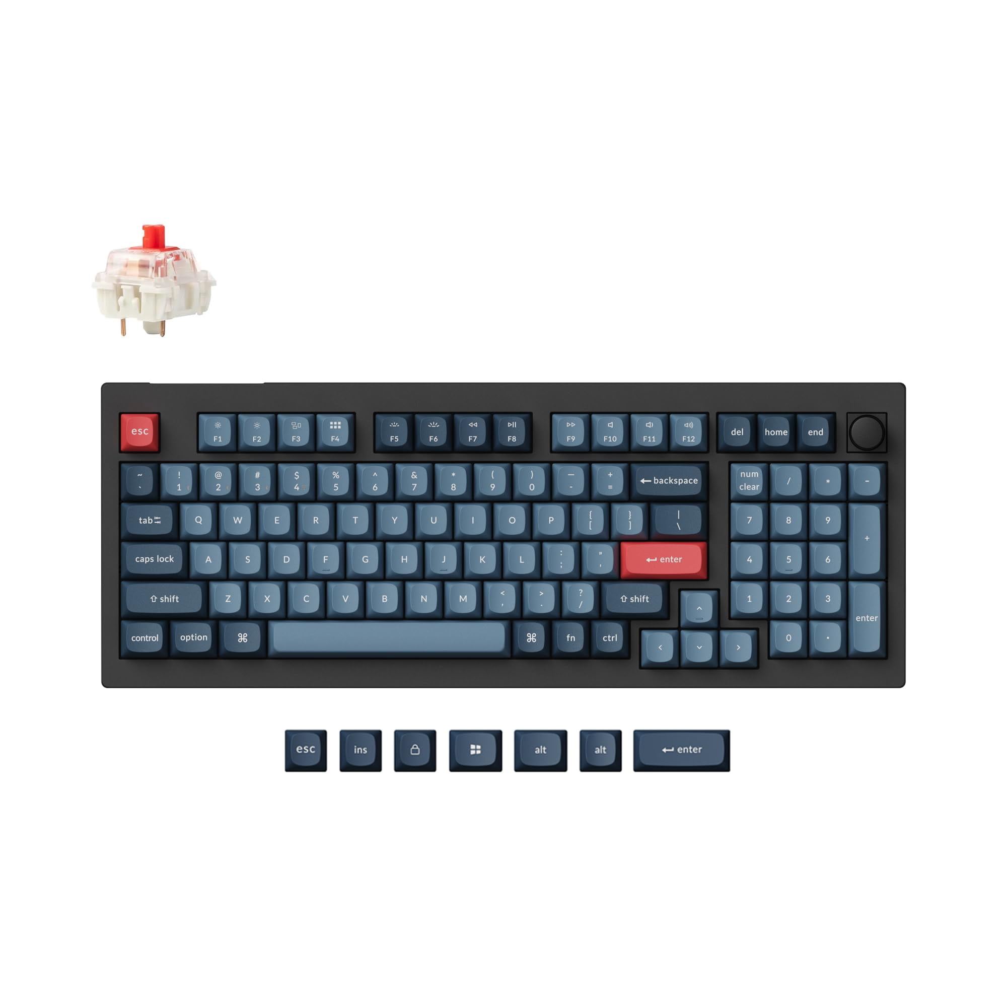 Teclado Mecánico Inalámbrico Para Juegos Keychron V5 Max Interruptor Rojo