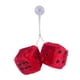 thumbnail image 5 of 2 Uds., Dados De Espejo, Modelo De Dados Colgantes Suaves Para Decoración De Adornos, Rojo, 5 of 5