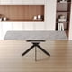 thumbnail image 2 of 62.4" Extendable 78.15"Very large Grey Dining Table Modern Mid-Century Kitchen Table Set for Dining Room, party Table,Conference table,Black metal X shape Legs., 2 of 3