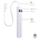 thumbnail image 2 of Power Strip GE 14833, paquete de 2 salidas con cable de 0,5 m, color blanco, 2 of 6