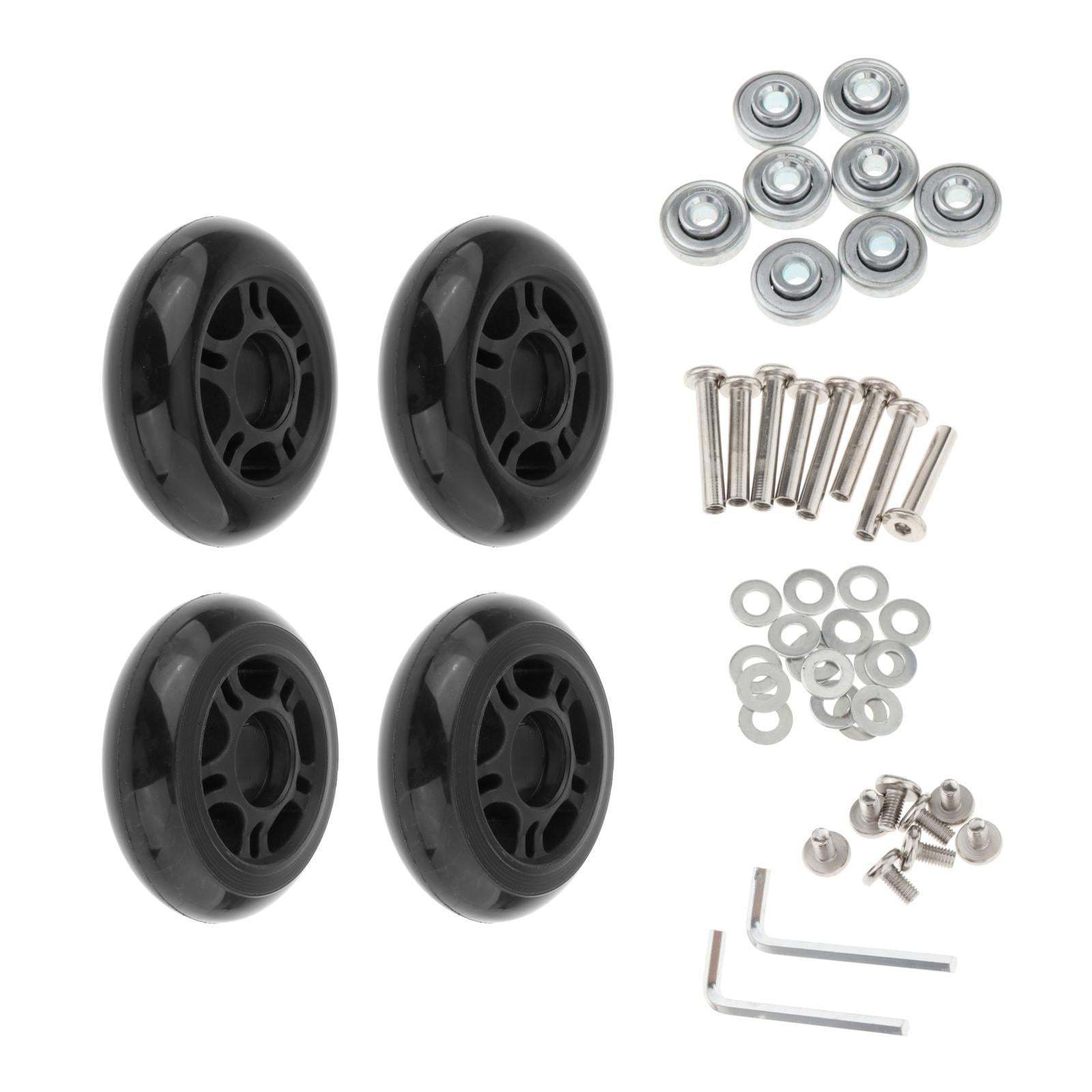 Bothyi - Arandelas De Ruedas De Maleta De Repuesto, Juego De Reparación De Ruedas Giratorias De Metal Pu, 76x23mm