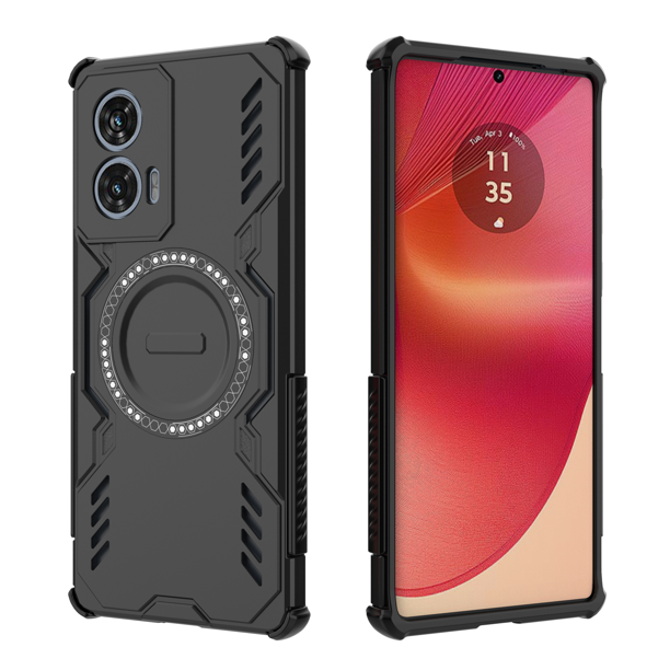 Funda FOXDOCK para Motorola Edge 50 Fusion 5G , magnética, resistente a golpes, con soporte, unisex, carga inalámbrica