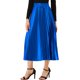 thumbnail image 1 of Falda de fiesta plisada midi con cintura elástica metálica para mujer de NOMADIC NOOK L Azul Real, 1 of 7