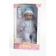 thumbnail image 3 of Vestido Baby Doll JC Toys La Baby Boutique de 28 cm, suave, azul, 3 of 3