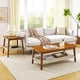 thumbnail image 3 of 23" Mid-Century Side Table with Woven Shelf, Boho Side Table with Storage, Bedside Tables, Small Side Table for Living Room Couch Patio Home Office, 3 of 3