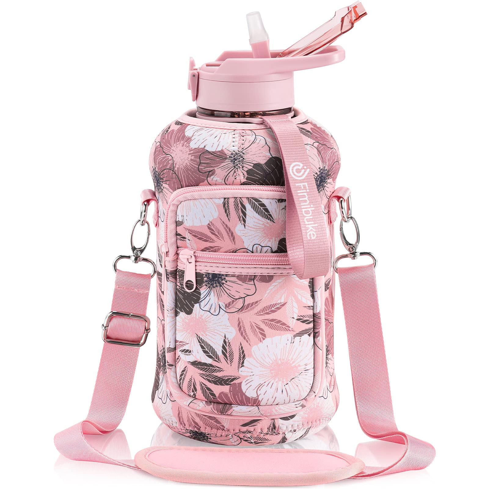 Botella De Agua Fimibuke De Medio Galón Con Funda De 1,9 L Con Asa