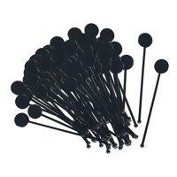 Magideal - 100 Uds. Agitadores De Bebidas, Agitadores De Café, Herramientas De Bar Para El Hogar, Paletas De Mezcla Portátiles, Paletas De Cóctel Para Beber Y Co Negro