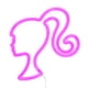 thumbnail image 1 of Lámpara LED de neón Barbie de Paladone con alimentación USB, rosa, 1 of 8