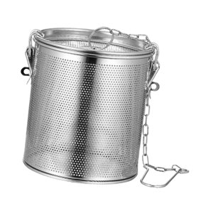 Magideal - Cesta De Colador De Cocción De Infusores De Té Con Gancho De Cadena Extendida Filotador De Bolas De Té Multipropósito Para Sopas De Té De Hoja Suelta 15X16Cm