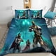 thumbnail image 1 of Three Warriors Had Guns Hands Quilt Duvet Cover Set Pillow case Print3-Piece Bedding Set (1 Duvet Cover + 2 Pillow Shams), 1 of 3
