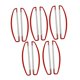 thumbnail image 4 of 10 Postes Enrollables Para Pancartas Enrollables, Hechos A Mano, Para Celebraciones En Vivo, Color Rojo, 17 Cm, 4 of 5