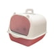 thumbnail image 5 of Inodoro Cerrado Y Cubierto Para Gatos, Antisalpicaduras, Duradero, Caja De Arena Para Gatos Con Capucha, Color Rosa Y Blanco, 5 of 5