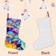 thumbnail image 3 of Kirby Star Tema: Calcetines de Navidad, fino lino blanco para colgar en escaleras y chimenea, decoración navideña para el hogar, regalo de Navidad.54cm×38cm, 3 of 5