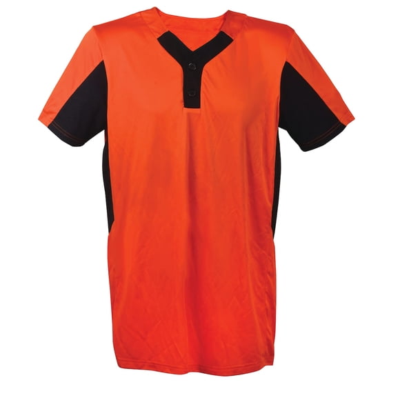 Jersey Martin Sports con dos botones para adulto, talla 3X, naranja/negro