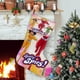 thumbnail image 1 of Totally Spies Tema: Calcetines de Navidad, fino lino blanco para colgar en escaleras y chimenea, decoración navideña para el hogar, regalo de Navidad. 45cm × 32cm, 1 of 5