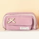 thumbnail image 5 of 1pc Simple Three-layer Large Capacity Pencil Bag Student School Supplies Storage Bag Large Opening Soft Cloth Pencil Case With Mesh Bag Boys Girls Cute Stationery Bag Prize Gifts, 5 of 5