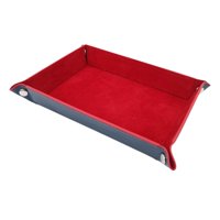 Ioensy - Juego De Bandejas Plegables Para Dados Rectángulo Inferior Reforzado Con Franela Para Juegos De Mesa Franela Roja