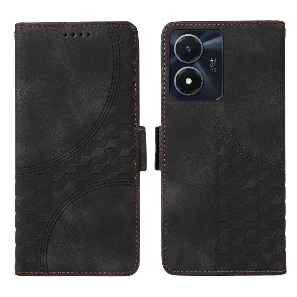 Carcasa Foxdock Vivo Y02S De Cuero Pu, Diseño Acolchado Clásico, Protección Contra Caídas Y Rayones