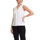 thumbnail image 4 of INSPIRE CHIC Blusa sin mangas de gasa con cuello en V para oficina de mujer S Blanco, 4 of 7