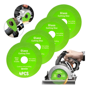 Genérico - Disco De Corte De Vidrio De 4 Piezas Para Amoladora Angular