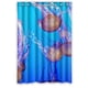 thumbnail image 1 of Cortina de ducha de medusas azules con ganchos (122 x 183 cm), 1 of 3