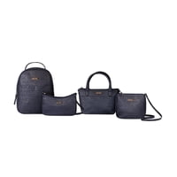 Pack De 4 Nautica Mochila + Bandolera + Cartera + Bolso Tipo Cartera Azul